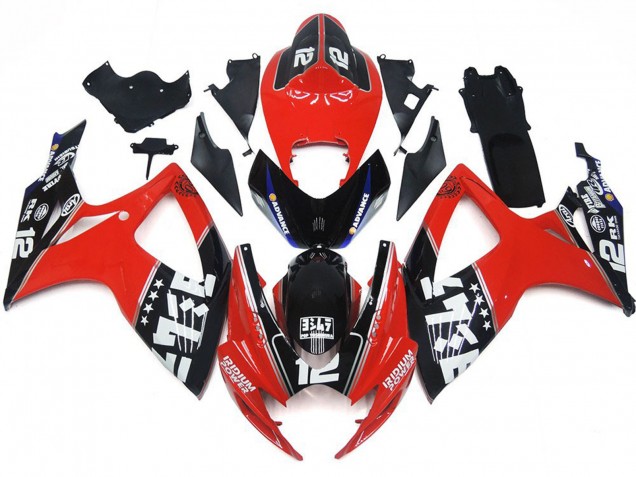2006-2007 Custom Red and Black logos Suzuki GSXR 600-750 Fairings Canada 2006-2007 Custom Red and Black logos Suzuki GSXR 600-750 Fairings Canada
