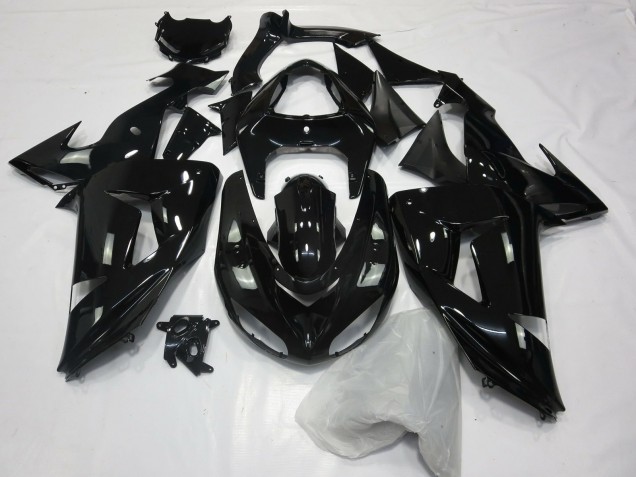 2006-2007 Gloss Black Plain Kawasaki ZX10R Fairings Canada 2006-2007 Gloss Black Plain Kawasaki ZX10R Fairings Canada