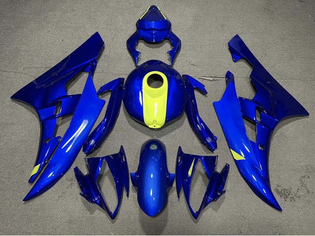 2006-2007 Gloss Blue & High Vis Yellow Yamaha R6 Fairings Canada