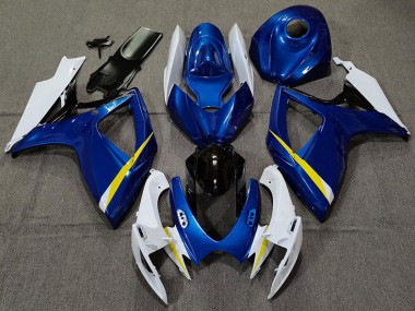 2006-2007 Gloss Blue White and Yellow Suzuki GSXR 600-750 Fairings Canada