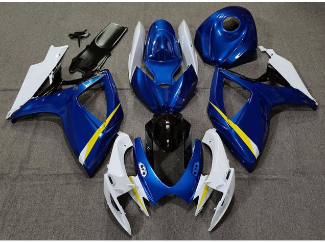 2006-2007 Gloss Blue White and Yellow Suzuki GSXR 600-750 Fairings Canada 2006-2007 Gloss Blue White and Yellow Suzuki GSXR 600-750 Fairings Canada