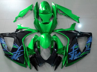 2006-2007 Gloss Green & Black Suzuki GSXR 600-750 Fairings Canada