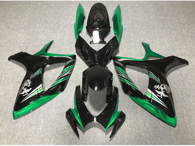 2006-2007 Gloss Green and Black Design Suzuki GSXR 600-750 Fairings Canada