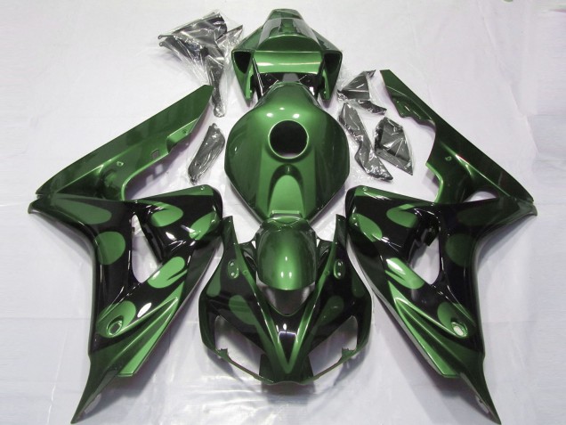 2006-2007 Gloss Green and Black Honda CBR1000RR Fairings Canada