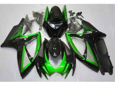 2006-2007 Gloss Green and Black Suzuki GSXR 600-750 Fairings Canada