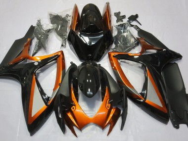 2006-2007 Gloss Orange and Black Suzuki GSXR 600-750 Fairings Canada