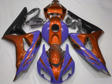 2006-2007 Gloss Orange and Dark Blue Honda CBR1000RR Fairings Canada