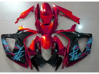2006-2007 Gloss Red & Black Suzuki GSXR 600-750 Fairings Canada