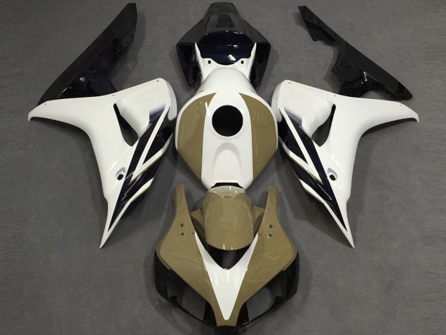 2006-2007 Gloss White Tan Black Honda CBR1000RR Fairings Canada