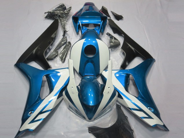 2006-2007 Gloss White and Blue Honda CBR1000RR Fairings Canada