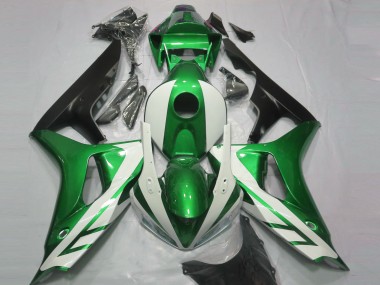 2006-2007 Gloss White and Green Honda CBR1000RR Fairings Canada
