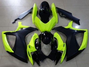 2006-2007 Gloss Yellow & Black Suzuki GSXR 600-750 Fairings Canada