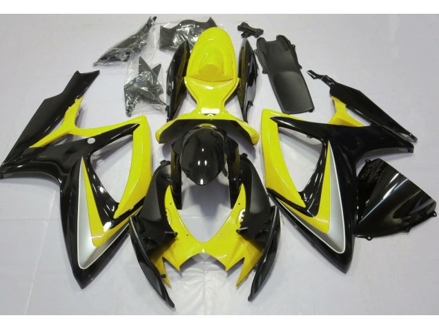 2006-2007 Gloss Yellow Debadged Suzuki GSXR 600-750 Fairings Canada