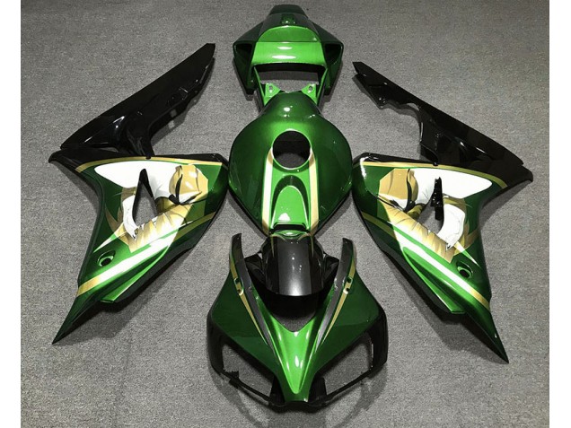 2006-2007 Green & Gold Honda CBR1000RR Fairings Canada