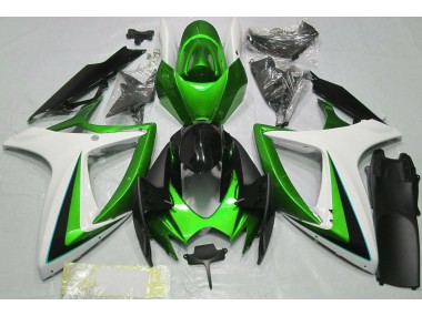 2006-2007 Green & White Suzuki GSXR 600-750 Fairings Canada