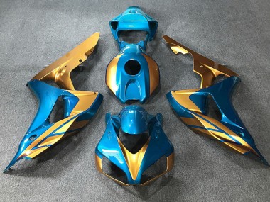 2006-2007 Light Blue & Gold Honda CBR1000RR Fairings Canada