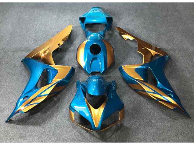 2006-2007 Light Blue & Gold Honda CBR1000RR Fairings Canada
