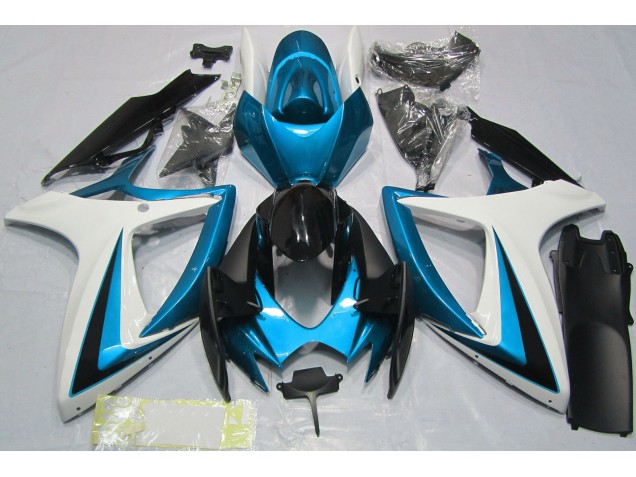 2006-2007 Light Blue & White Suzuki GSXR 600-750 Fairings Canada 2006-2007 Light Blue & White Suzuki GSXR 600-750 Fairings Canada