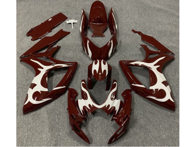 2006-2007 Maroon and White Suzuki GSXR 600-750 Fairings Canada
