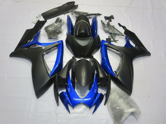 2006-2007 Matte Black Gloss Blue Suzuki GSXR 600-750 Fairings Canada