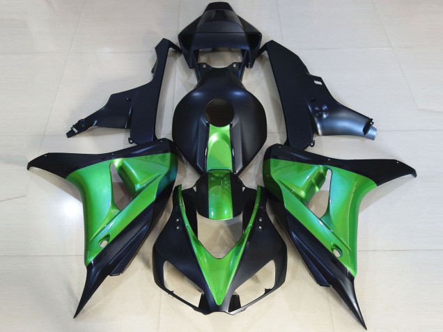 2006-2007 Matte Black & Green Honda CBR1000RR Fairings Canada 2006-2007 Matte Black & Green Honda CBR1000RR Fairings Canada