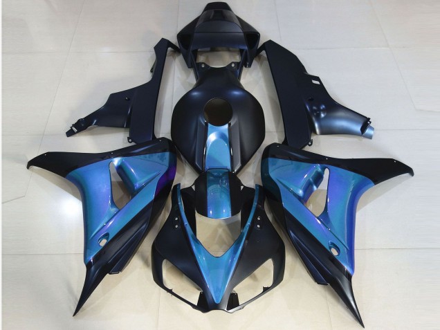 2006-2007 Matte Black & Light Blue Honda CBR1000RR Fairings Canada 2006-2007 Matte Black & Light Blue Honda CBR1000RR Fairings Canada