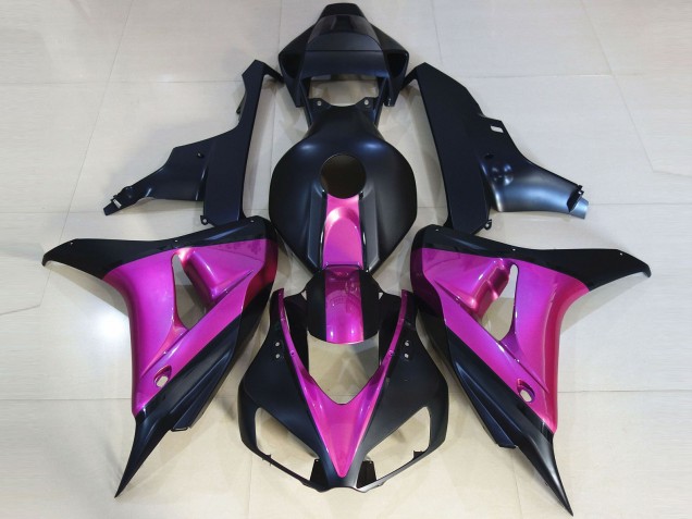 2006-2007 Matte Black & Pink Honda CBR1000RR Fairings Canada 2006-2007 Matte Black & Pink Honda CBR1000RR Fairings Canada