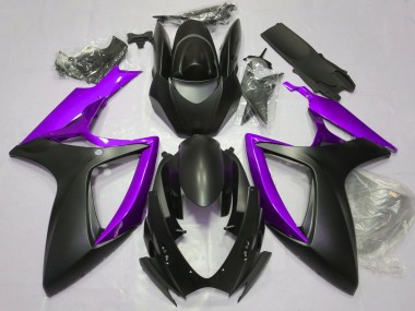 2006-2007 Matte Black & Purple Suzuki GSXR 600-750 Fairings Canada