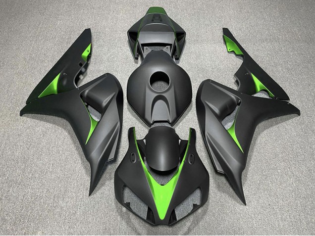 2006-2007 Matte Black and Green Honda CBR1000RR Fairings Canada 2006-2007 Matte Black and Green Honda CBR1000RR Fairings Canada