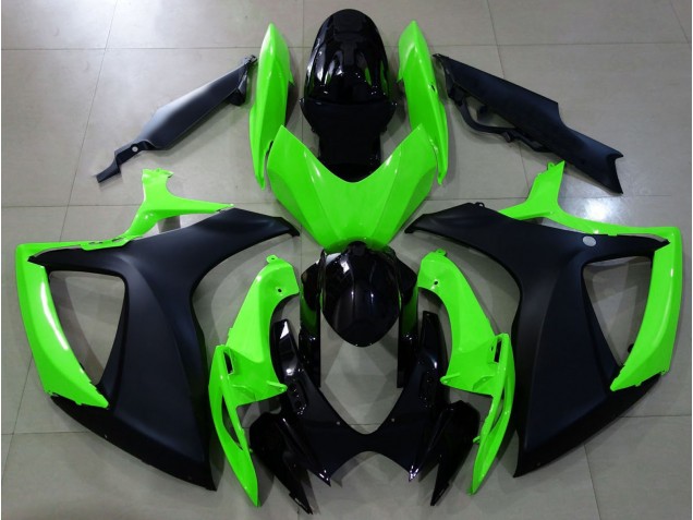 2006-2007 Matte Black and Green Suzuki GSXR 600-750 Fairings Canada 2006-2007 Matte Black and Green Suzuki GSXR 600-750 Fairings Canada