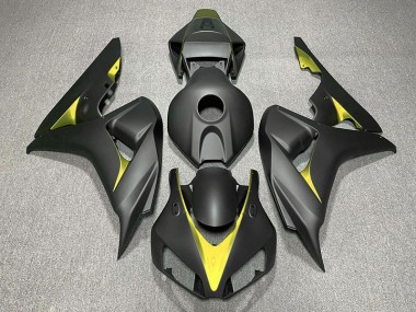 2006-2007 Matte Black and Yellow Honda CBR1000RR Fairings Canada