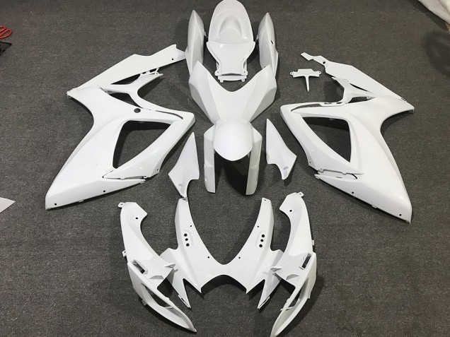 2006-2007 Matte White Suzuki GSXR 600-750 Fairings Canada 2006-2007 Matte White Suzuki GSXR 600-750 Fairings Canada