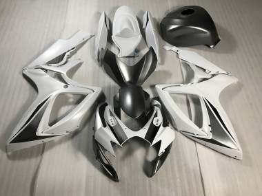 2006-2007 Matte White and Grey Suzuki GSXR 600-750 Fairings Canada