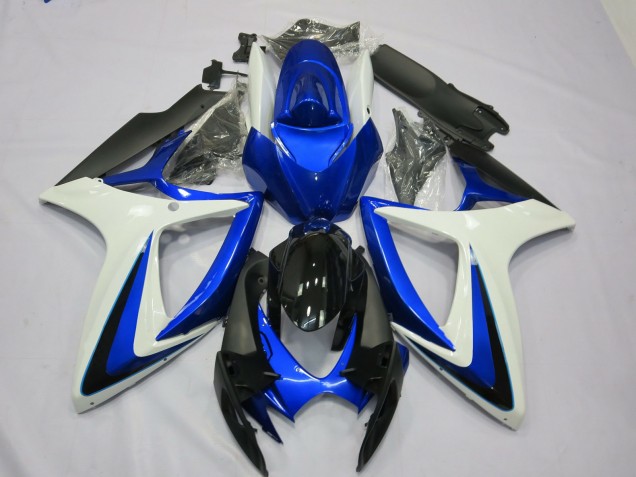 2006-2007 OEM Style White Blue Suzuki GSXR 600-750 Fairings Canada 2006-2007 OEM Style White Blue Suzuki GSXR 600-750 Fairings Canada