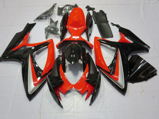 2006-2007 Orange Silver and Black Suzuki GSXR 600-750 Fairings Canada