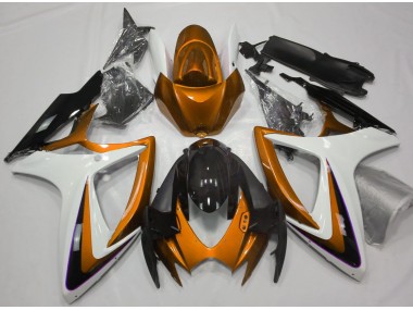 2006-2007 Orange & White Debadged Suzuki GSXR 600-750 Fairings Canada