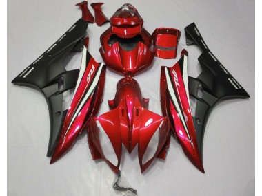 2006-2007 Red Black and White Yamaha R6 Fairings Canada