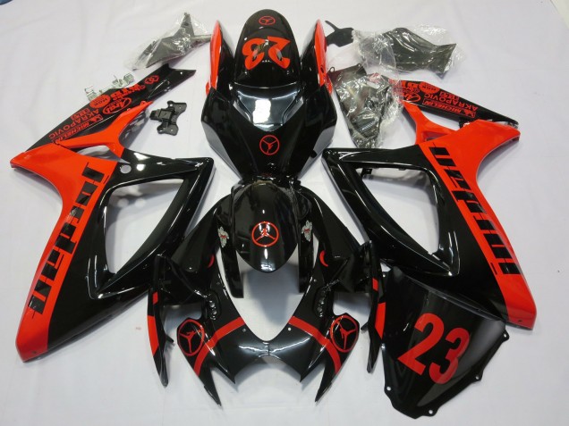 2006-2007 Red Jordan Suzuki GSXR 600-750 Fairings Canada 2006-2007 Red Jordan Suzuki GSXR 600-750 Fairings Canada