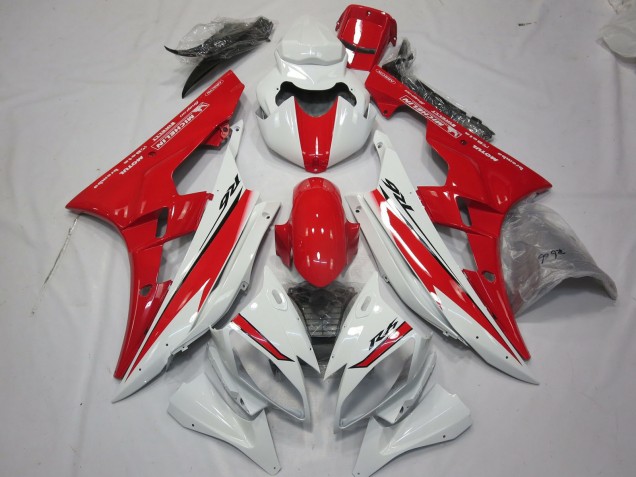 2006-2007 Red White Style Design Yamaha R6 Fairings Canada