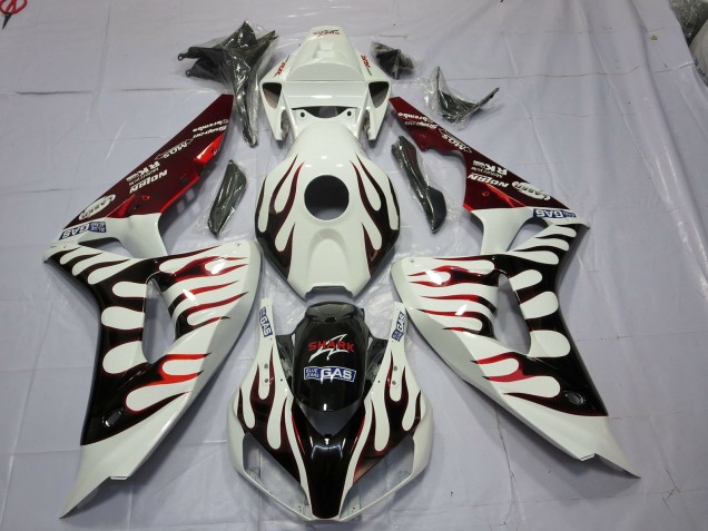 2006-2007 Red and Black Flame Honda CBR1000RR Fairings Canada 2006-2007 Red and Black Flame Honda CBR1000RR Fairings Canada