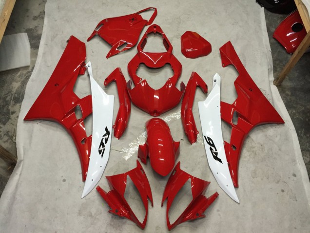 2006-2007 Red and White C2W Yamaha R6 Fairings Canada