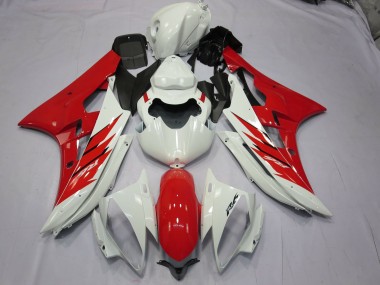 2006-2007 Red and White Yamaha R6 Fairings Canada