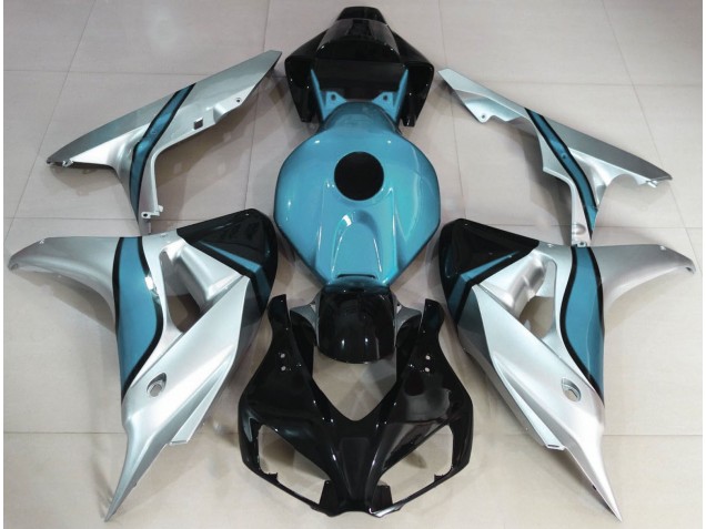 2006-2007 Silver and Light Blue Custom Honda CBR1000RR Fairings Canada 2006-2007 Silver and Light Blue Custom Honda CBR1000RR Fairings Canada