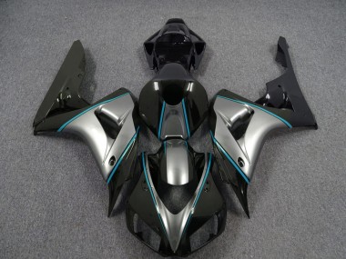 2006-2007 Silver with Blue Pin Stripe Honda CBR1000RR Fairings Canada