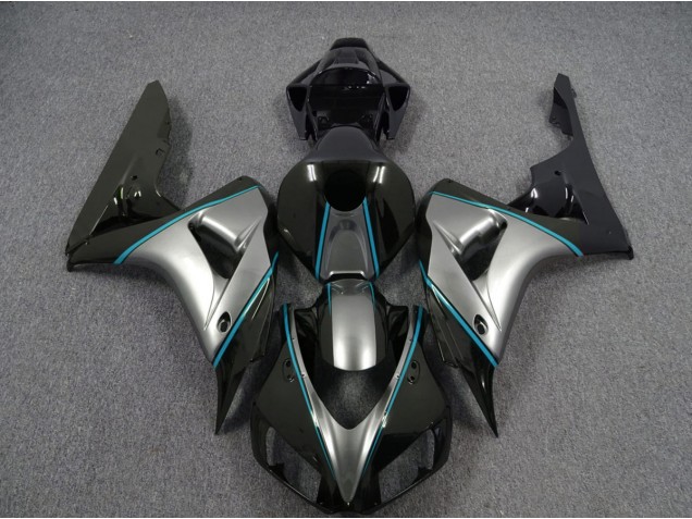 2006-2007 Silver with Blue Pin Stripe Honda CBR1000RR Fairings Canada