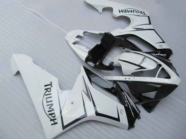 2006-2008 White Silver and Black Triumph Daytona 675 Fairings Canada 2006-2008 White Silver and Black Triumph Daytona 675 Fairings Canada