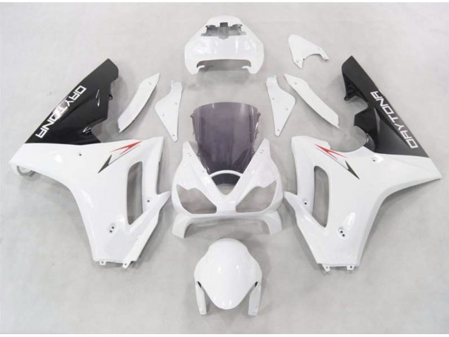 2006-2008 White w Black lowers Triumph Daytona 675 Fairings Canada 2006-2008 White w Black lowers Triumph Daytona 675 Fairings Canada