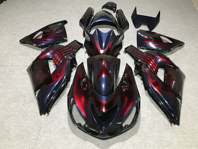 2006-2011 Flame Kawasaki ZX14R Fairings Canada
