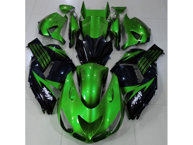 2006-2011 Gloss Green and Black Kawasaki ZX14R Fairings Canada 2006-2011 Gloss Green and Black Kawasaki ZX14R Fairings Canada