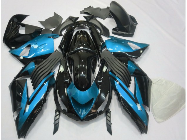 2006-2011 Light Blue and Black Plain Kawasaki ZX14R Fairings Canada 2006-2011 Light Blue and Black Plain Kawasaki ZX14R Fairings Canada